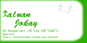 kalman jokay business card